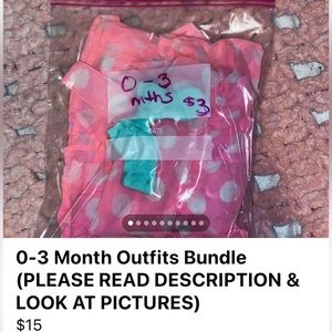 0-3 Month Outfits Bundle (PLEASE READ DESCRIPTION & LOOK AT PICTURES)
